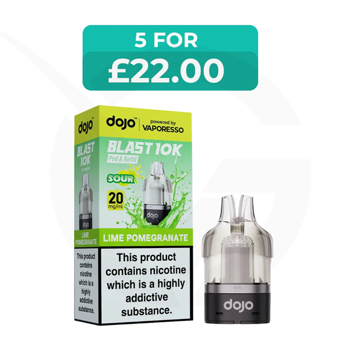 Lime Pomegranate Dojo Blast 10000 Refill Pack