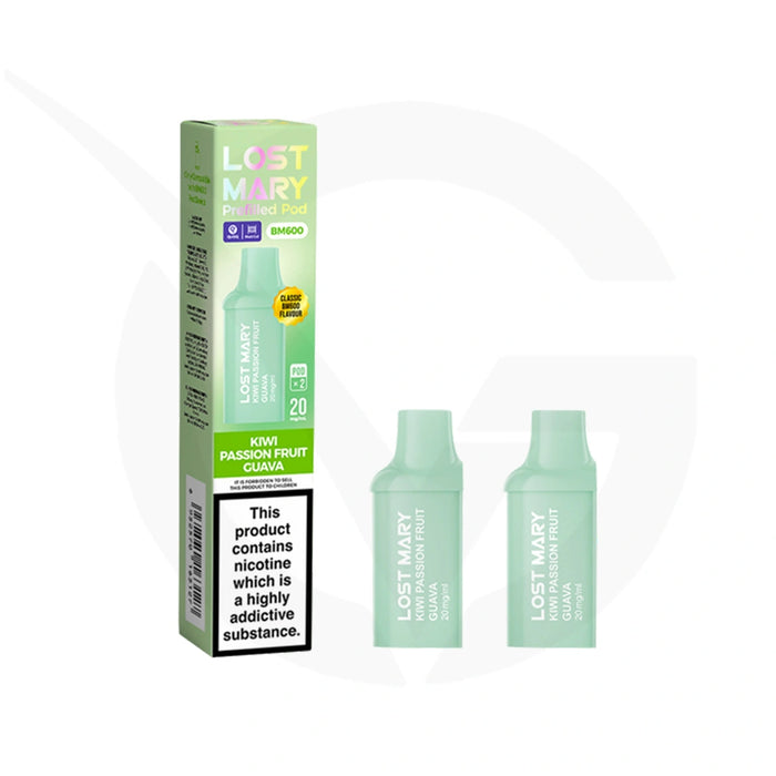 Kiwi Passionfruit Guava Prefilled Pods By Lost Mary BM600