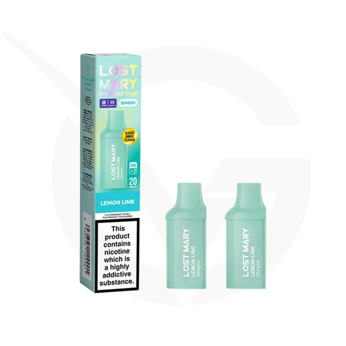 Lemon Lime Prefilled Pods By Lost Mary BM600