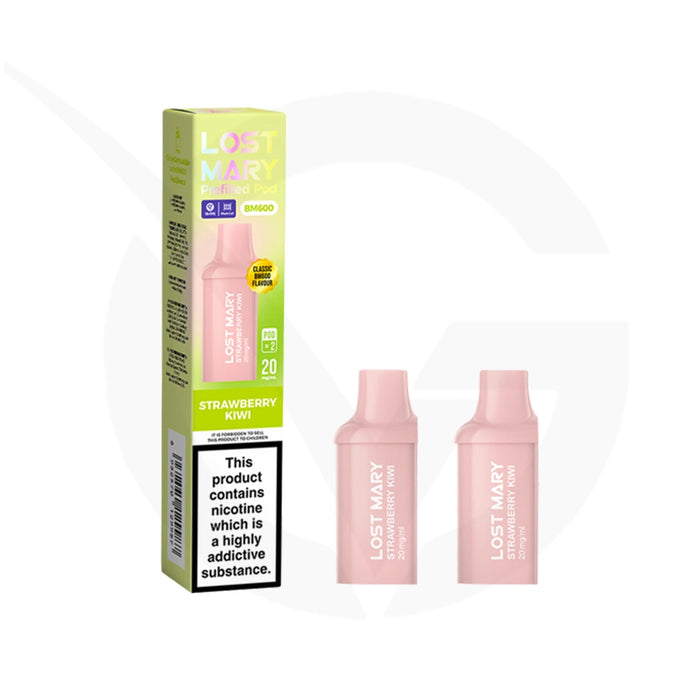 Strawberry Kiwi Prefilled Pods By Lost Mary BM600