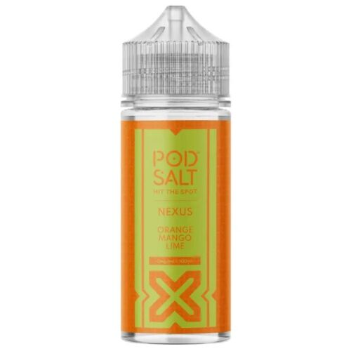 Orange Mango Lime 100ml Shortfill E-Liquid By Pod Salt Nexus