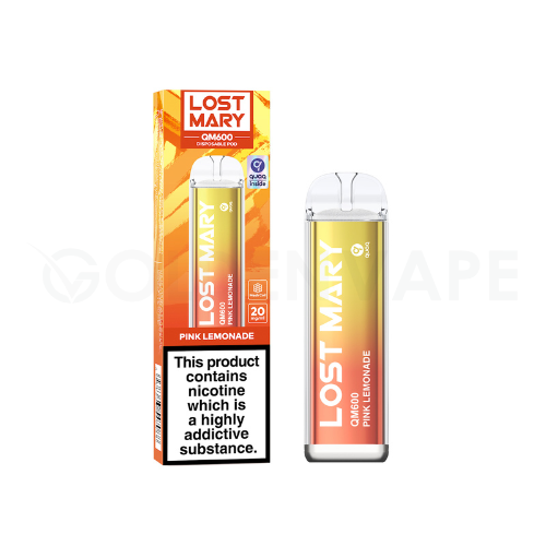 Lost Mary QM600 Disposable Bar 600 Puff Vape Nic Salt 20mg - Golden Vape Lost Mary QM600 Disposable Bar 600 Puff Vape Nic Salt 20mg - Golden Vape