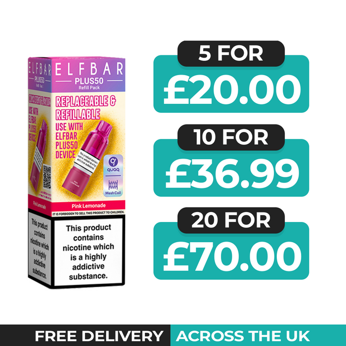 Elf Bar Plus 50 Pink Lemonade Refill Pods