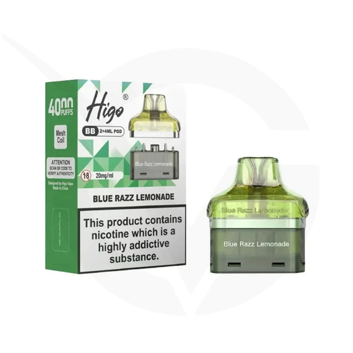 Higo BB 4000 Blue Razz Lemonade Refill Pods
