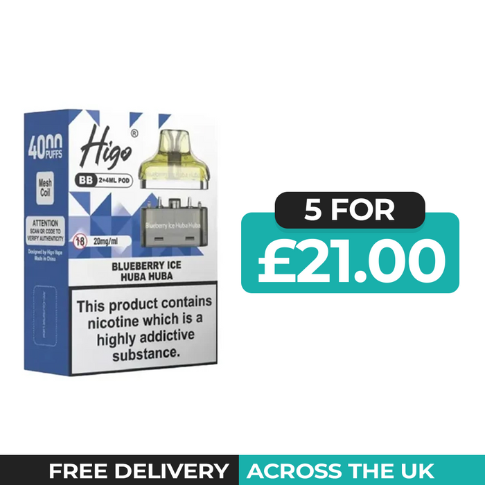 Higo BB 4000 Blueberry Ice Huba Buba Refill Pods