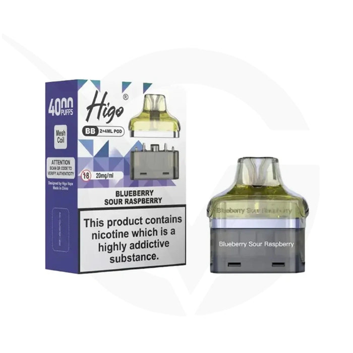 Higo BB 4000 Blueberry Sour Raspberry Refill Pods