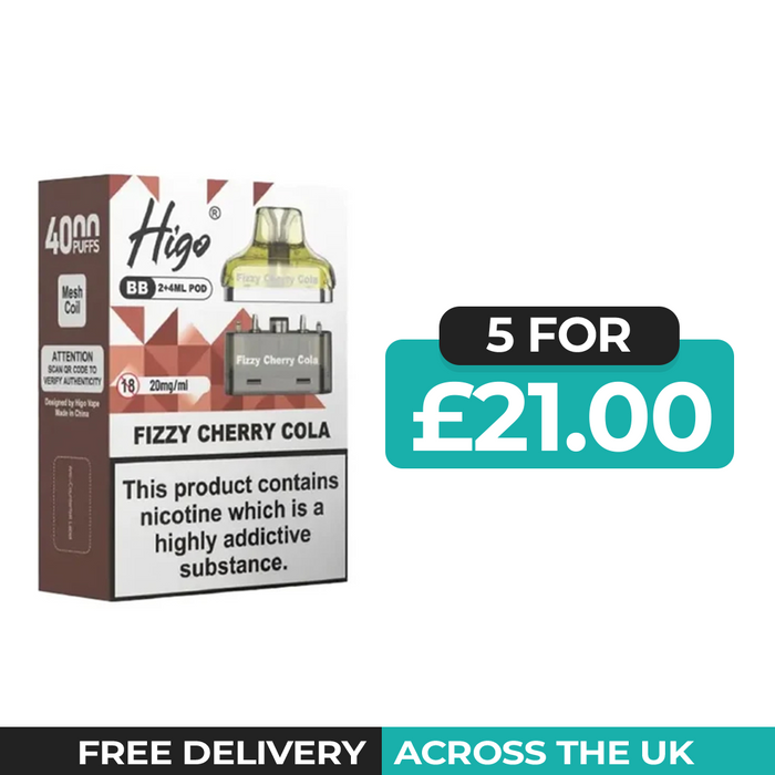 Higo BB 4000 Fizzy Cherry Cola Refill Pods