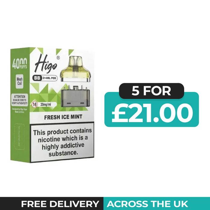 Higo BB 4000 Fresh Mint Refill Pods