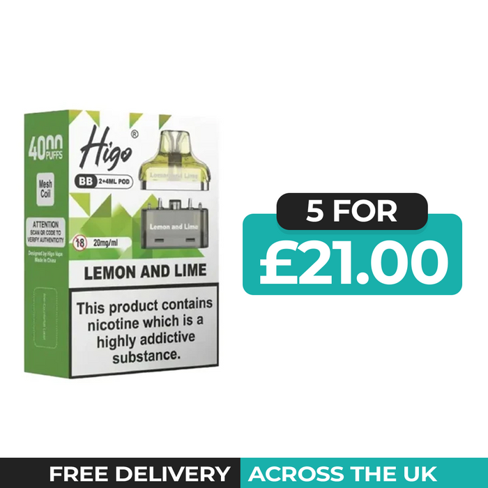 Higo BB 4000 Lemon & Lime Refill Pods
