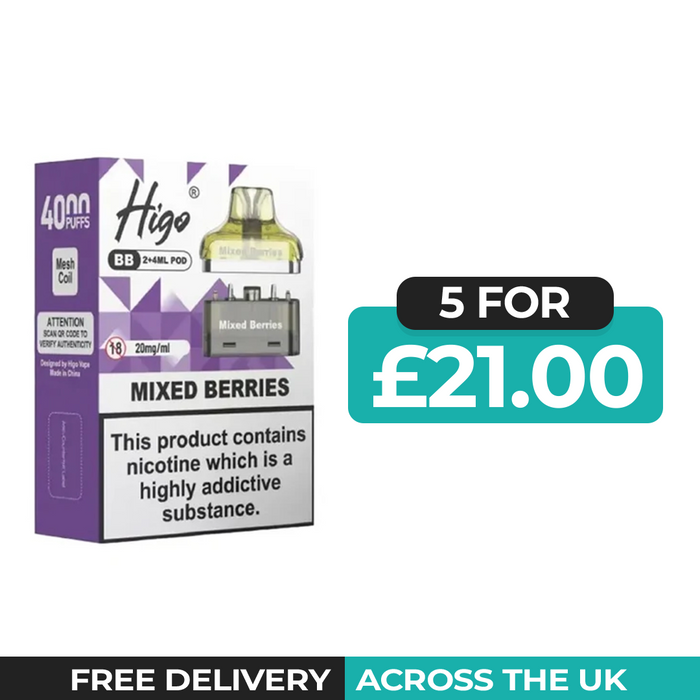 Higo BB 4000 Mixed Berry Refill Pods