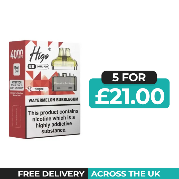 Higo BB 4000 Watermelon Bubblegum Refill Pods