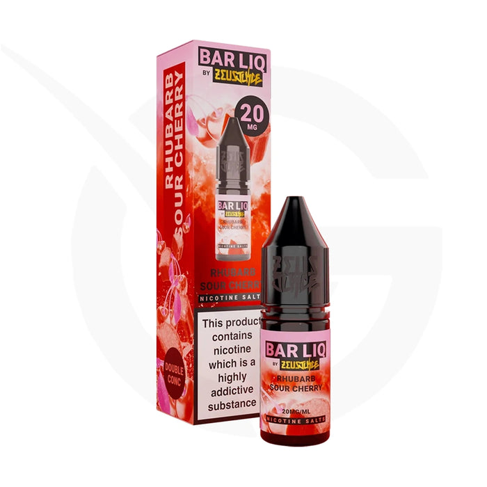 Rhubarb Sour Cherry Nic Salt E-Liquid by Zeus Juice Bar Liq