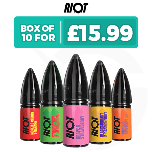 Riot X Nic Salt E-Liquids - Multipack of 10