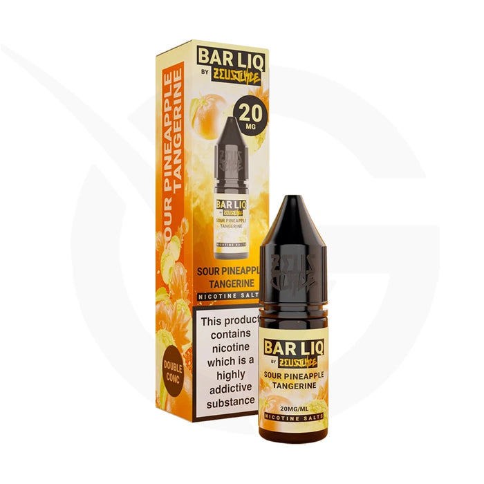 Sour Pineapple Tangerine Nic Salt E-Liquid by Zeus Juice Bar Liq