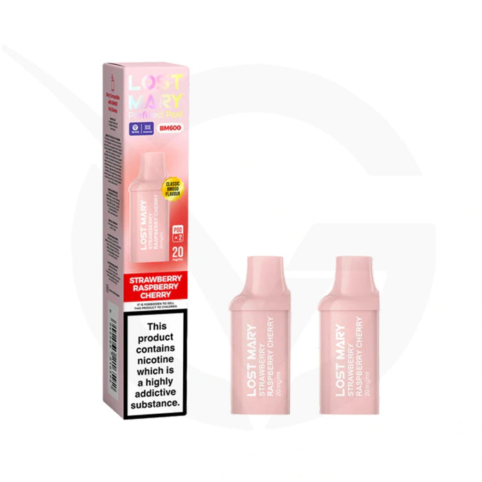 Strawberry Raspberry Cherry Prefilled Pods By Lost Mary BM600