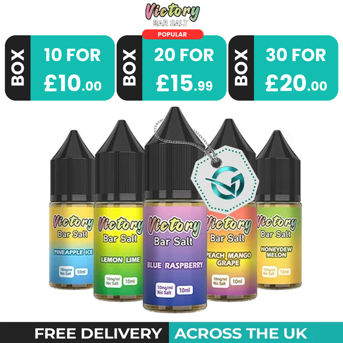 Victory Bar Salt Vape Juice - Bulk Box of 10