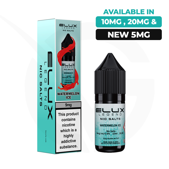 Watermelon Ice 10ml Nic Salt E-Liquid by Elux Legend