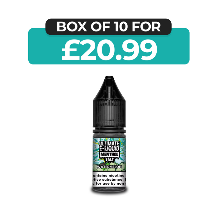 Watermelon Menthol 10ml Nic Salt E-Liquid by  Ultimate Juice