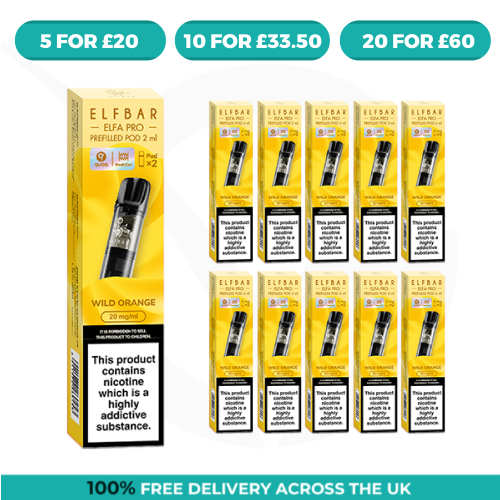 Wild Orange Elfa Pro Prefilled Pods by Elf Bar