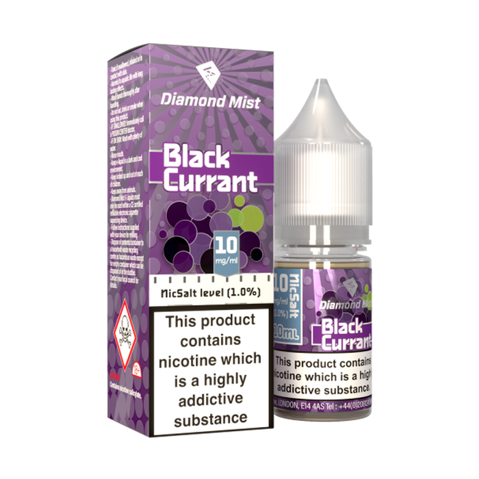 Blackcurrant 10ml E Liquid By Diamond Mist Golden Vape