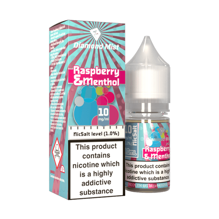 Raspberry Menthol 10ml E-Liquid By Diamond Mist