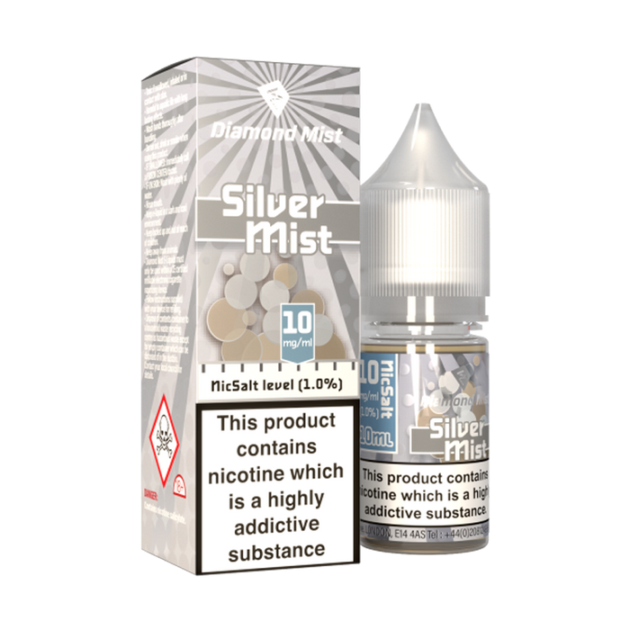 Silver Mist Tobacco 10ml E Liquid By Diamond Mist Golden Vape