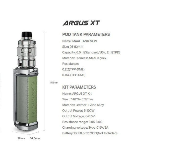 VooPoo Argus 100W XT Starter Kit - Golden Vape VooPoo Argus 100W XT Starter Kit - Golden Vape
