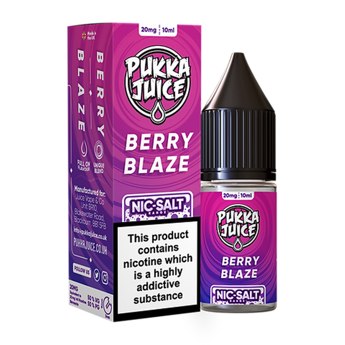 Berry Blaze 10ml Nic Salt E Liquid By Pukka Juice