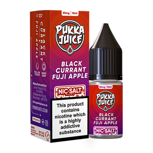 Blackcurrant Fuji Apple 10ml Nic Salt E Liquid By Pukka Juice