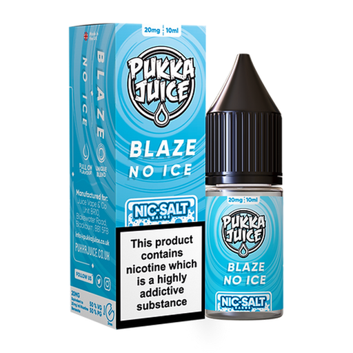Blaze No Ice 10ml Nic Salt E Liquid By Pukka Juice