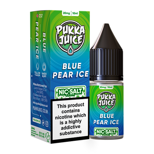 Blue Pear Ice 10ml Nic Salt E Liquid By Pukka Juice