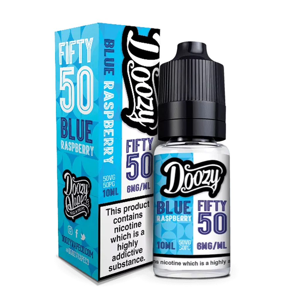Blue Raspberry Vape Nicotine Blue Raspberry Fifty 50 E-Liquid 10ml Nicotine by Doozy Vape - Golden Vape