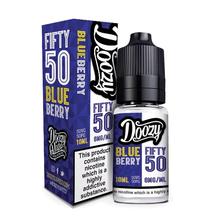 Blueberry Fifty 50 E-Liquid 10ml Nicotine by Doozy Vape