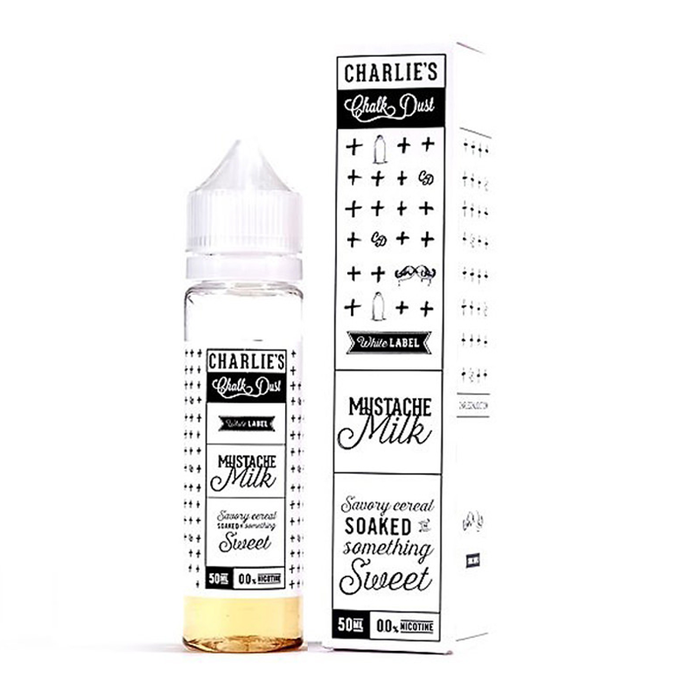 Mustache Milk 50ml Shortfill E-Liquid By Charlie's Chalk Dust