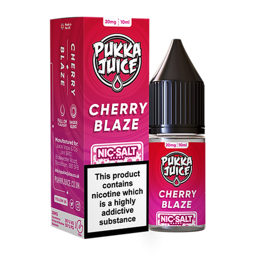 Cherry Blaze 10ml Nic Salt E Liquid By Pukka Juice