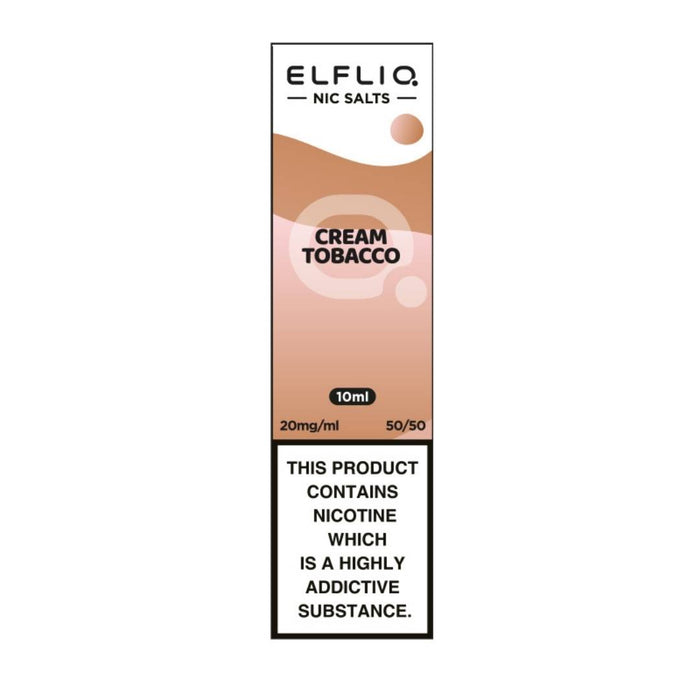 Cream Tobacco 10ml Elfliq Nic Salt E-Liquid by Elf Bar