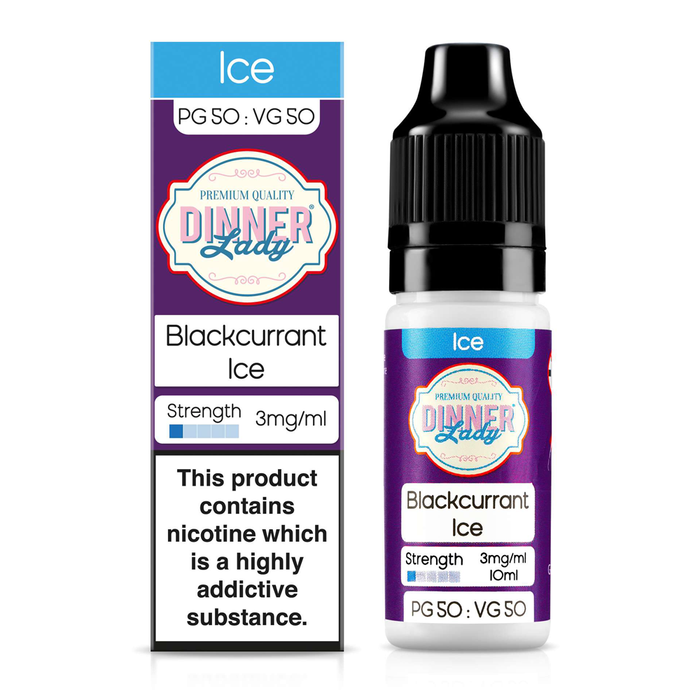Blackcurrant Ice 10ml 50/50 E-Liquid By Dinner Lady
