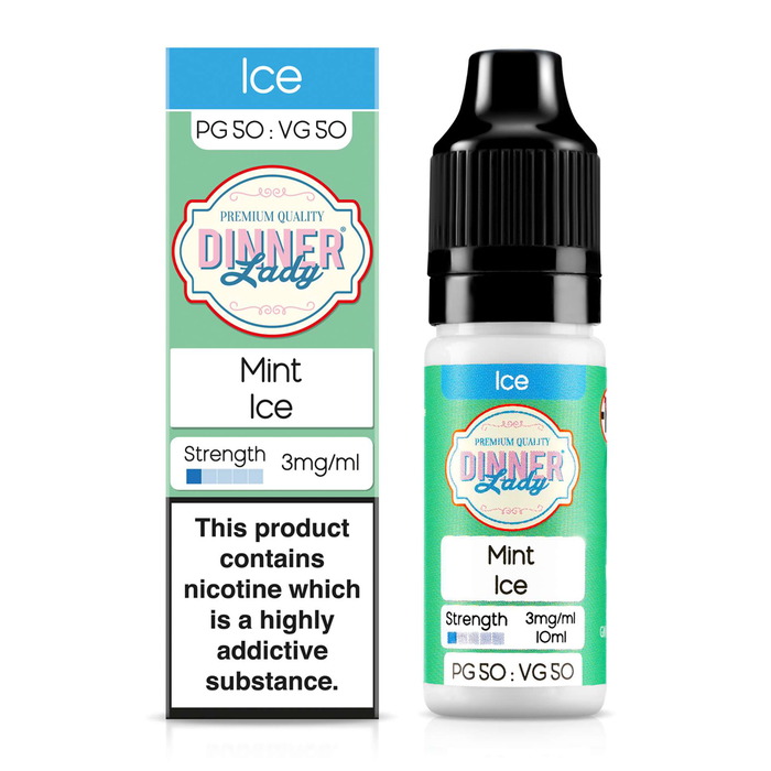 Mint Ice 10ml 50/50 E-Liquid By Dinner Lady - Golden Vape Mint Ice 10ml 50/50 E-Liquid By Dinner Lady - Golden Vape