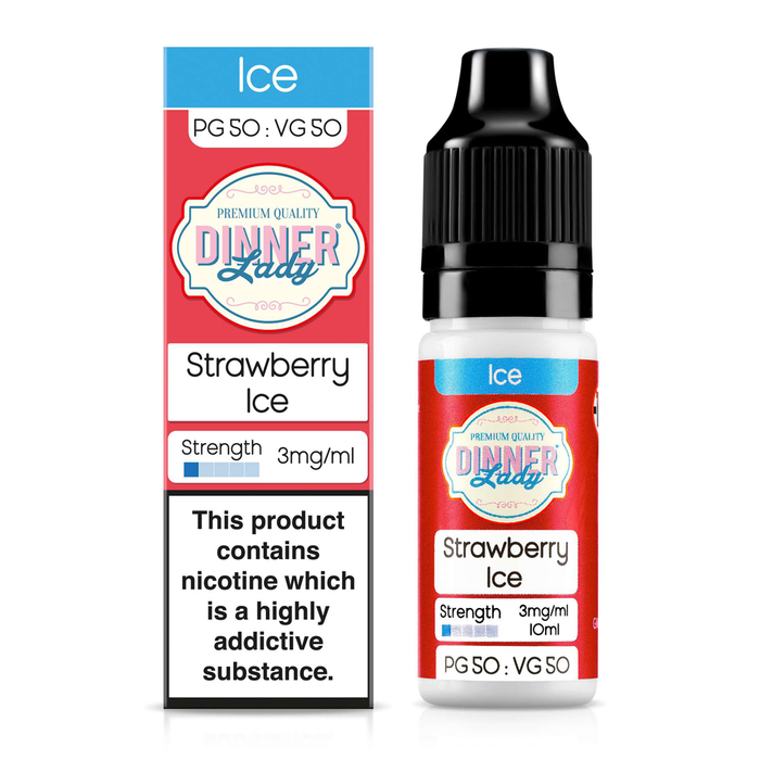 Strawberry Ice 10ml 50/50 E-Liquid By Dinner Lady