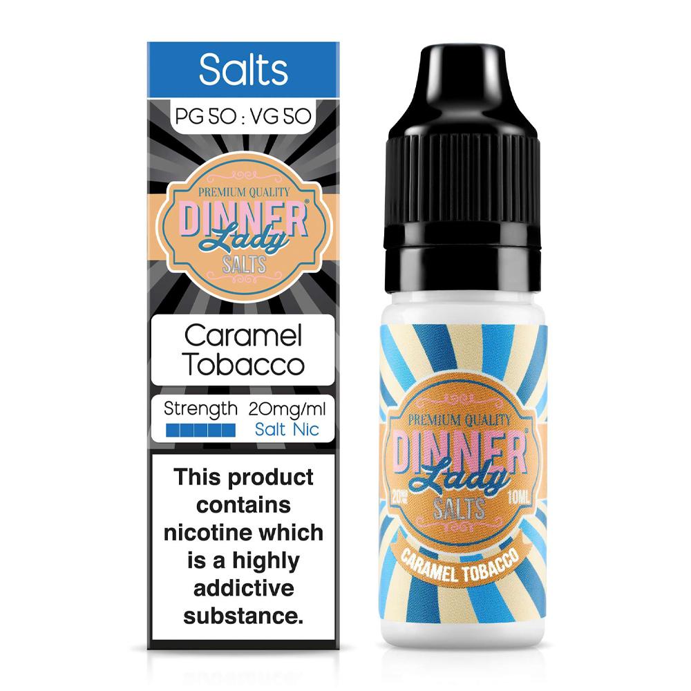 Caramel Tobacco 10ml Nic Salt E-Liquid By Dinner Lady - Golden Vape Caramel Tobacco 10ml Nic Salt E-Liquid By Dinner Lady - Golden Vape