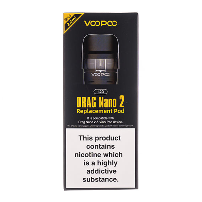 Voopoo Drag Nano 2 Replacement Pods - Golden Vape Voopoo Drag Nano 2 Replacement Pods - Golden Vape