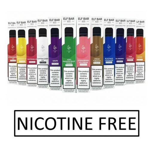 0 nicotine disposable elf bar vape
