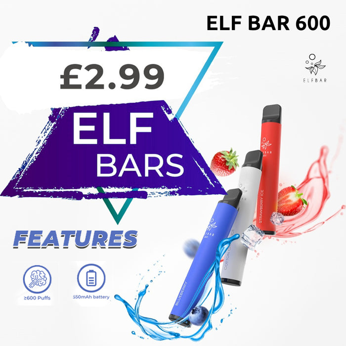 Buy ELF Bar 600 Disposable Vape Pen | Multi Buy Any 5 For 20 Buy ELF Bar 600 Disposable Vape Pen | Multi Buy Any 5 For 20