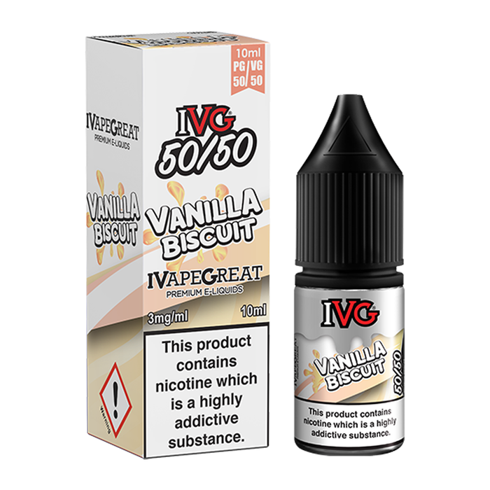 Vanilla Biscuit 10ml E-Liquid by IVG - Golden Vape Vanilla Biscuit 10ml E-Liquid by IVG - Golden Vape