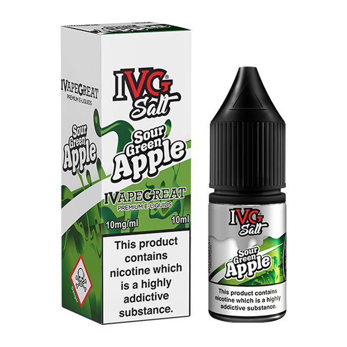 Sour Green Apple 10ml Nicotine E-Liquid by IVG