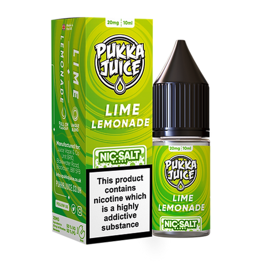 Lime Lemonade 10ml Nic Salt E Liquid By Pukka Juice
