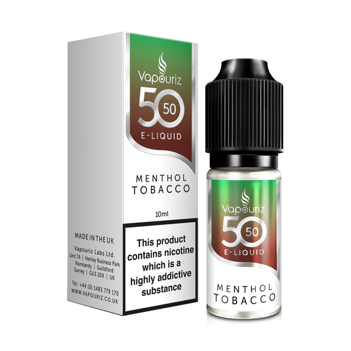 Menthol Tobacco 50/50 10ml E-Liquid By Vapouriz