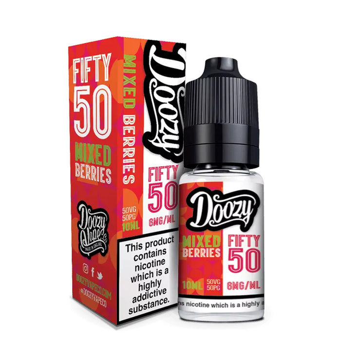 Mixed Berries Fifty 50 E-Liquid 10ml Nicotine by Doozy Vape