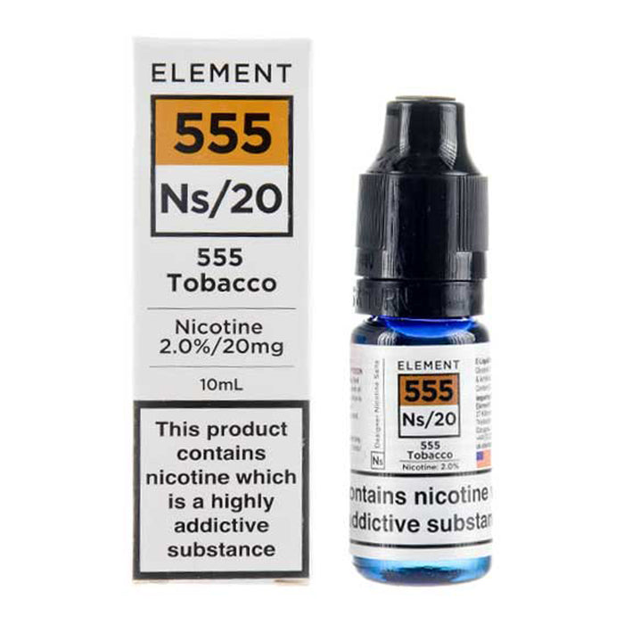 555 Tobacco 10ml Nic Salt E-Liquid Element