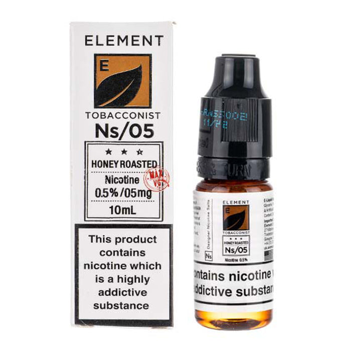 Honey Roasted Tobacco 10ml Nic Salt E-Liquid Element